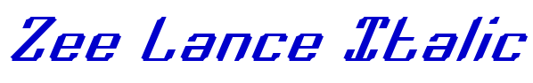 Zee Lance Italic шрифт